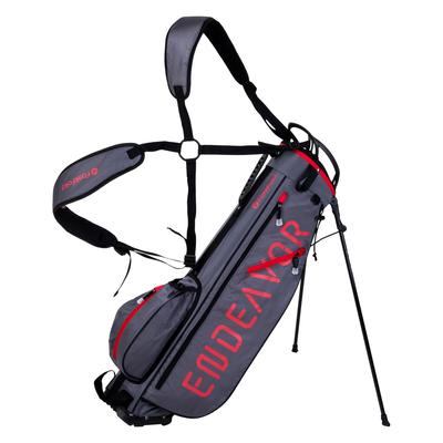 FastFold Endeavor Golf Stand Bag - Charcoal/Red - thumbnail image 1