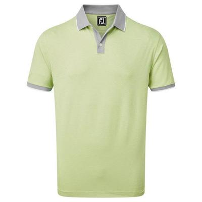 FootJoy Pique Mini Stripe Golf Polo - Green