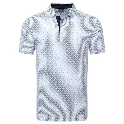 FootJoy Figure Print Lisle - White / Navy