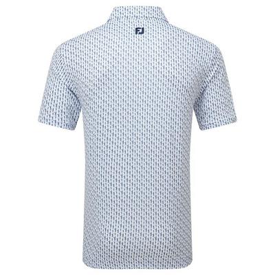 FootJoy Figure Print Lisle - White / Navy - thumbnail image 2