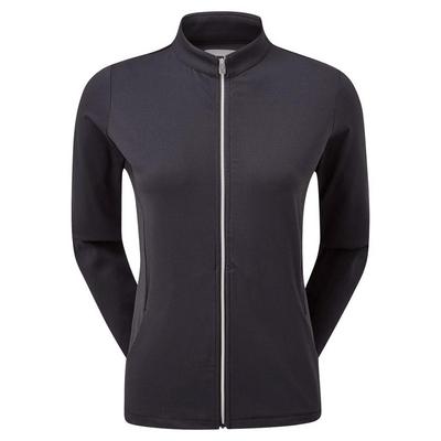 FootJoy Ladies Full-Zip Midlayer Golf Sweater - Black