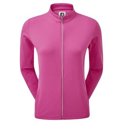 FootJoy Ladies Full-Zip Midlayer Golf Sweater - Hot Pink - thumbnail image 1
