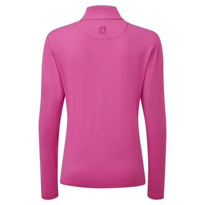 FootJoy Ladies Full-Zip Midlayer Golf Sweater - Hot Pink - thumbnail image 2