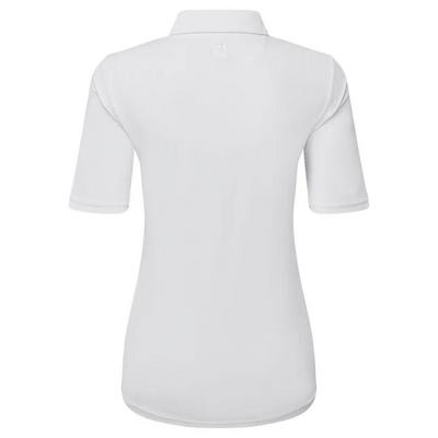 FootJoy Ladies Half-Sleeve Solid Pique Polo - White - thumbnail image 2