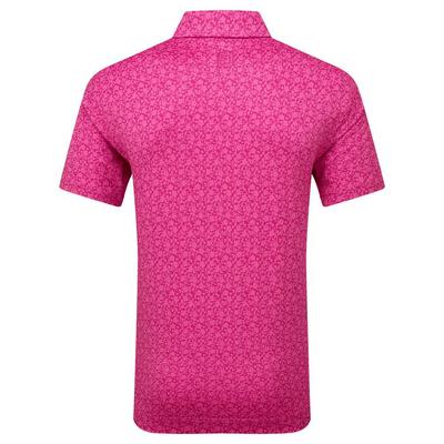 FootJoy Painted Floral Lisle Golf Polo - Berry - thumbnail image 2