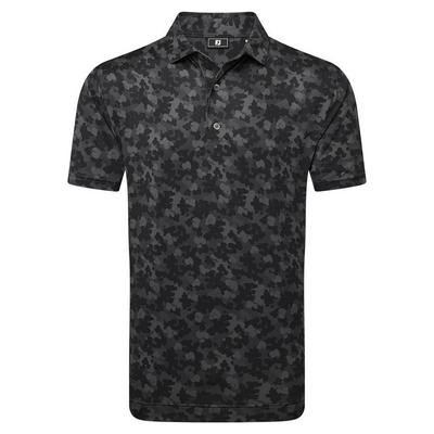 FootJoy Pop Camo Lisle  Mens Shirt - Black