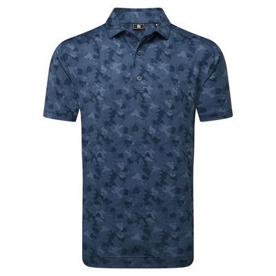 FootJoy Pop Camo Lisle  Mens Shirt - Dark Denim - thumbnail image 1