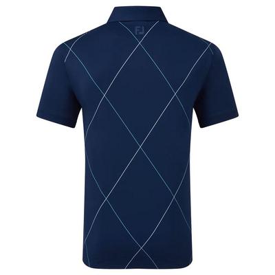 FootJoy Raker Print Lisle Golf Polo - Navy - thumbnail image 2