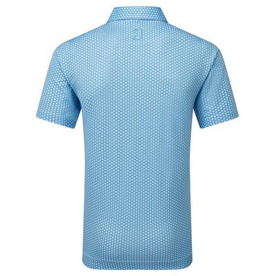 FootJoy Scallop Shell Foulard Lisle Golf Polo - Blue Sky - thumbnail image 2