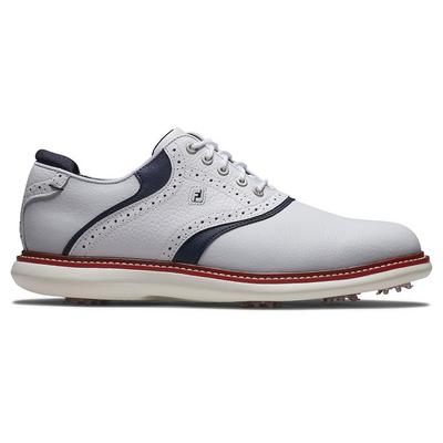 FootJoy Traditions Limited Edition Golf Shoe - White/Navy/Red