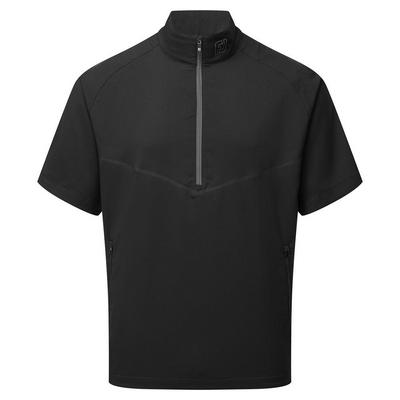 FootJoy Zephyr Short Sleeve Golf Windshirt - Black