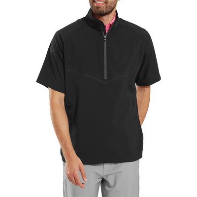 FootJoy Zephyr Short Sleeve Golf Windshirt - Black - thumbnail image 3