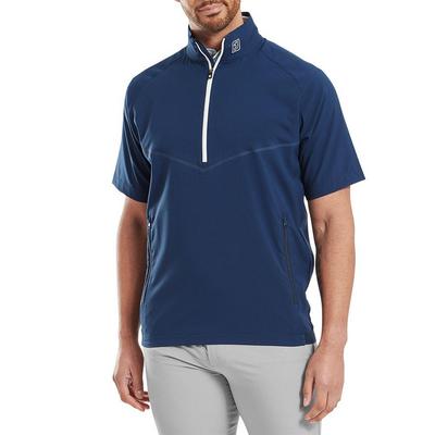 FootJoy Zephyr Short Sleeve Golf Windshirt - Navy - thumbnail image 3