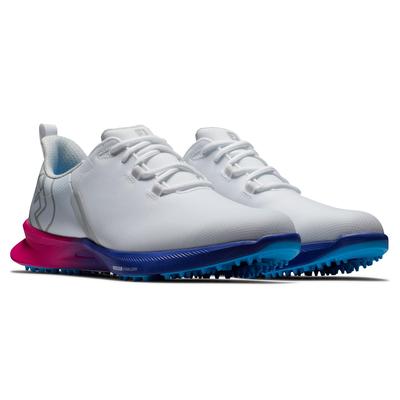 FootJoy Fuel Sport Golf Shoes - White/Pink/Blue - thumbnail image 4