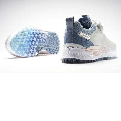 Mizuno GENEM WG BOA Golf Shoes - Grey/China Blue - thumbnail image 3