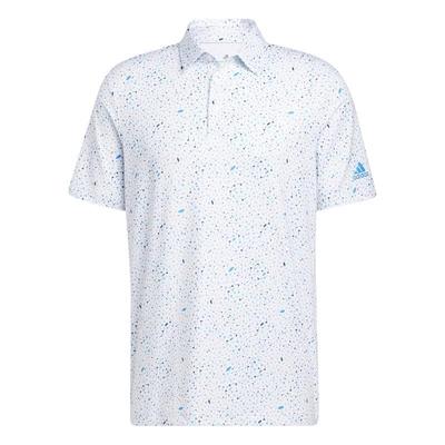 adidas Flag Print Golf Polo Shirt - Blue