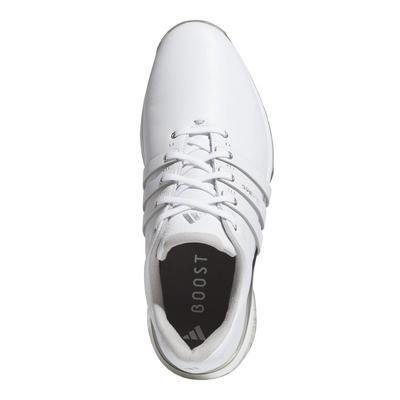 adidas Tour360 Spikeless Golf Shoes - White/White/Silver - thumbnail image 5