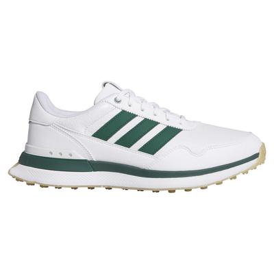 adidas S2G Leather Spikeless Golf Shoes - White/Collegiate Green/Gum