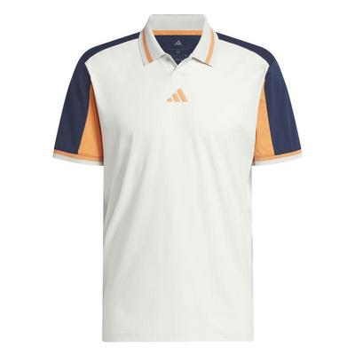 adidas Beyond the Course Vent Twistknit Golf Polo Shirt - Orbit Grey/Navy