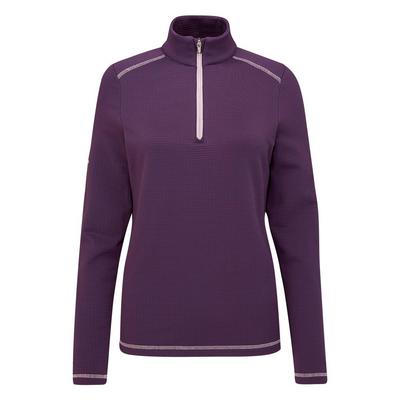 Ping Ladies Sonya Half Zip Mid-Layer Golf Top - Purple Plum