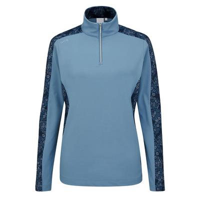 Ping Ladies Zenya Half Zip Golf Top - Stone Blue - thumbnail image 1