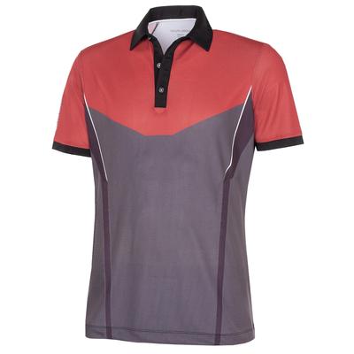 Galvin Green Mateus VENTIL8 PLUS Golf Polo Shirt - Red/Forged Iron