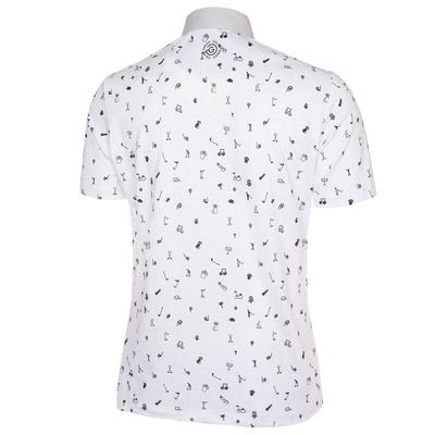 Galvin Green Miro VENTIL8 Plus Golf Polo Shirt - White/Black - thumbnail image 2