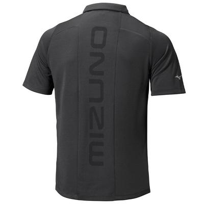 Mizuno Move Tech Golf Polo Shirt - Black - thumbnail image 2