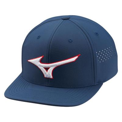 Mizuno Tour Flat Snapback Golf Cap - Navy