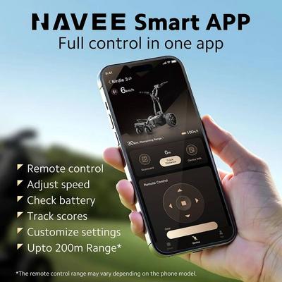NAVEE Birdie 3 Electric Remote Golf Trolley - Extended Lithium - thumbnail image 11
