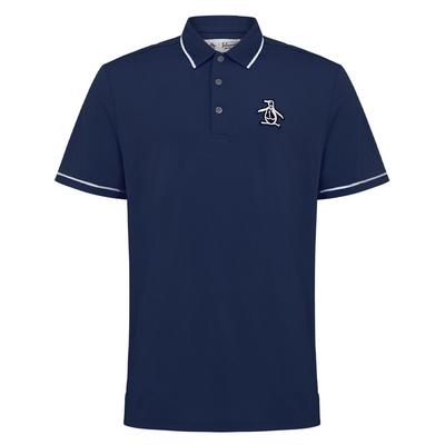 Original Penguin Heritage Piped Golf Polo - Black Iris - thumbnail image 1