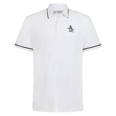 Original Penguin Heritage Piped Golf Polo - Bright White - thumbnail image 1