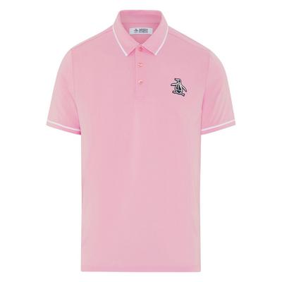 Original Penguin Heritage Piped Golf Polo - Gelato Pink - thumbnail image 1