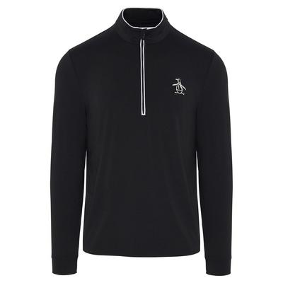 Original Penguin Performance Earl 1/4 Zip Golf Sweater - Caviar - thumbnail image 1