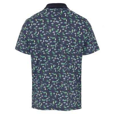 Original Penguin Pete N The Course Print Golf Polo - Black Iris - thumbnail image 2