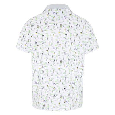 Original Penguin Pete N The Course Print Golf Polo - Bright White - thumbnail image 2