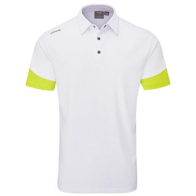 Ping Ty Golf Polo Shirt - White/Lime