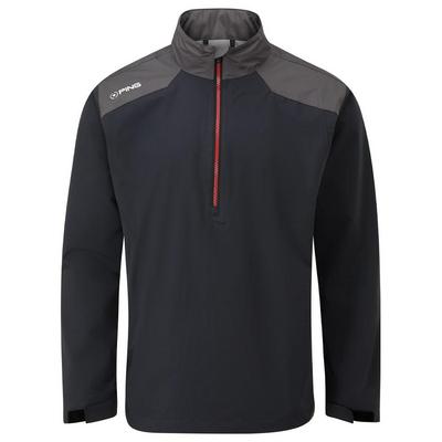 Ping SensorDry AquaDrive Half Zip Waterproof Golf Jacket - Black/Asphalt