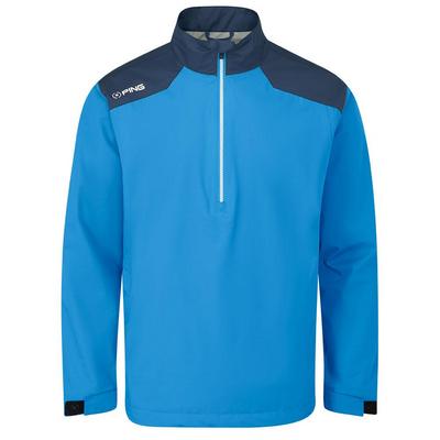 Ping SensorDry AquaDrive Half Zip Waterproof Golf Jacket - Brilliant Blue/Oxford Blue