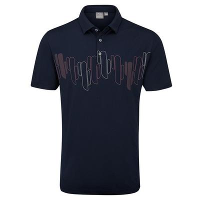 Ping Arizona Cactus Print Golf Polo Shirt - Navy - thumbnail image 1