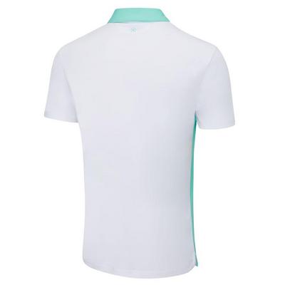 Ping Bodi Colourblock Golf Polo Shirt - Aruba Blue/White - thumbnail image 2