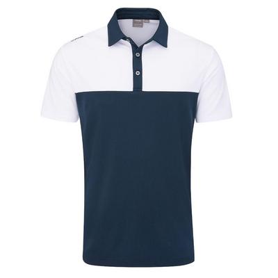 Ping Bodi Colourblock Golf Polo Shirt - Navy/White - thumbnail image 1