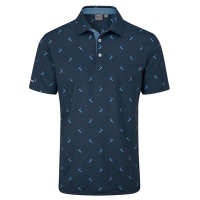 Ping Gold Putter Printed Golf Polo Shirt - Navy