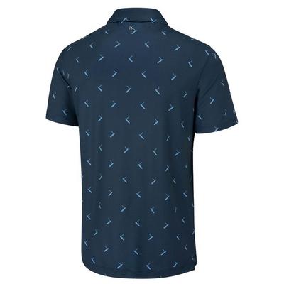 Ping Gold Putter Printed Golf Polo Shirt - Navy - thumbnail image 2