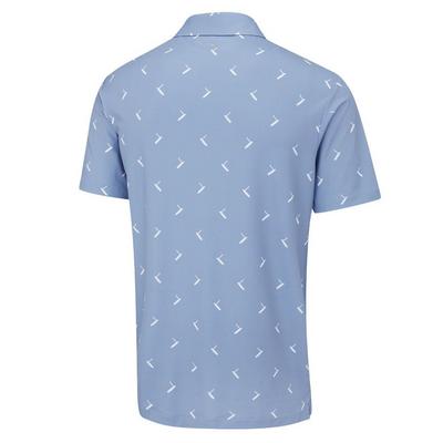 Ping Gold Putter Printed Golf Polo Shirt - Spring Blue - thumbnail image 2