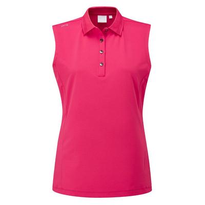 Ping Ladies Solene Sleeveless Golf Polo - Rosebud - thumbnail image 2