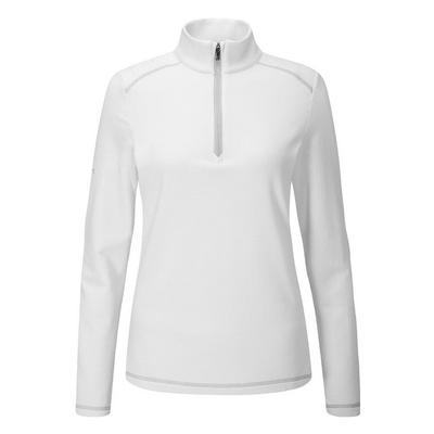 Ping Ladies Sonya Fleece Golf Midlayer - White