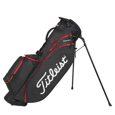 Titleist Players 4 StaDry Golf Stand Bag - Black/Black/Red - thumbnail image 1
