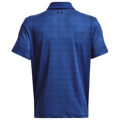 Under Armour Playoff 3.0 Printed Golf Polo Shirt - Blue - thumbnail image 2