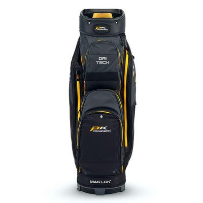 PowaKaddy Dri Tech Golf Cart Bag 2024 - Black/Gun Metal/Yellow - thumbnail image 2